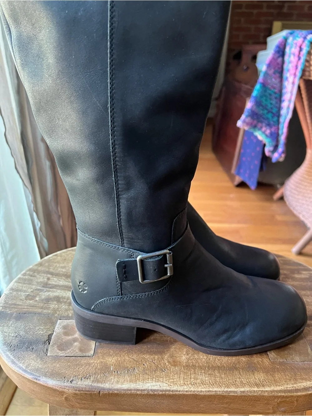 Lucky Brand Black Inifita Riding Leather Boots